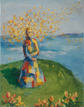 Be the Flower You Seek, oil on canvas, 14x11", framed, 2026