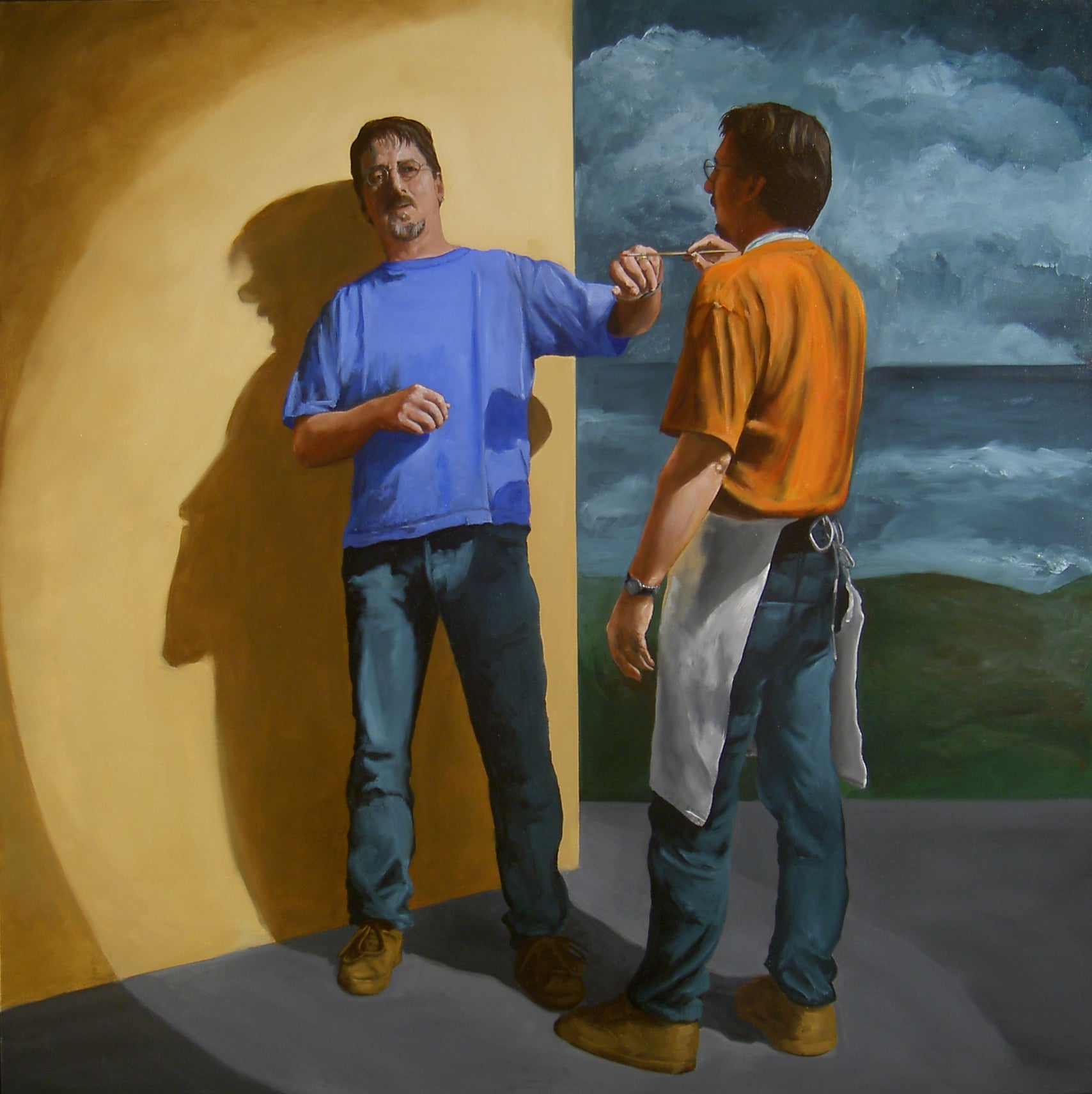 Dancing with My Shadow, oil, 48x48", unframed, 2005