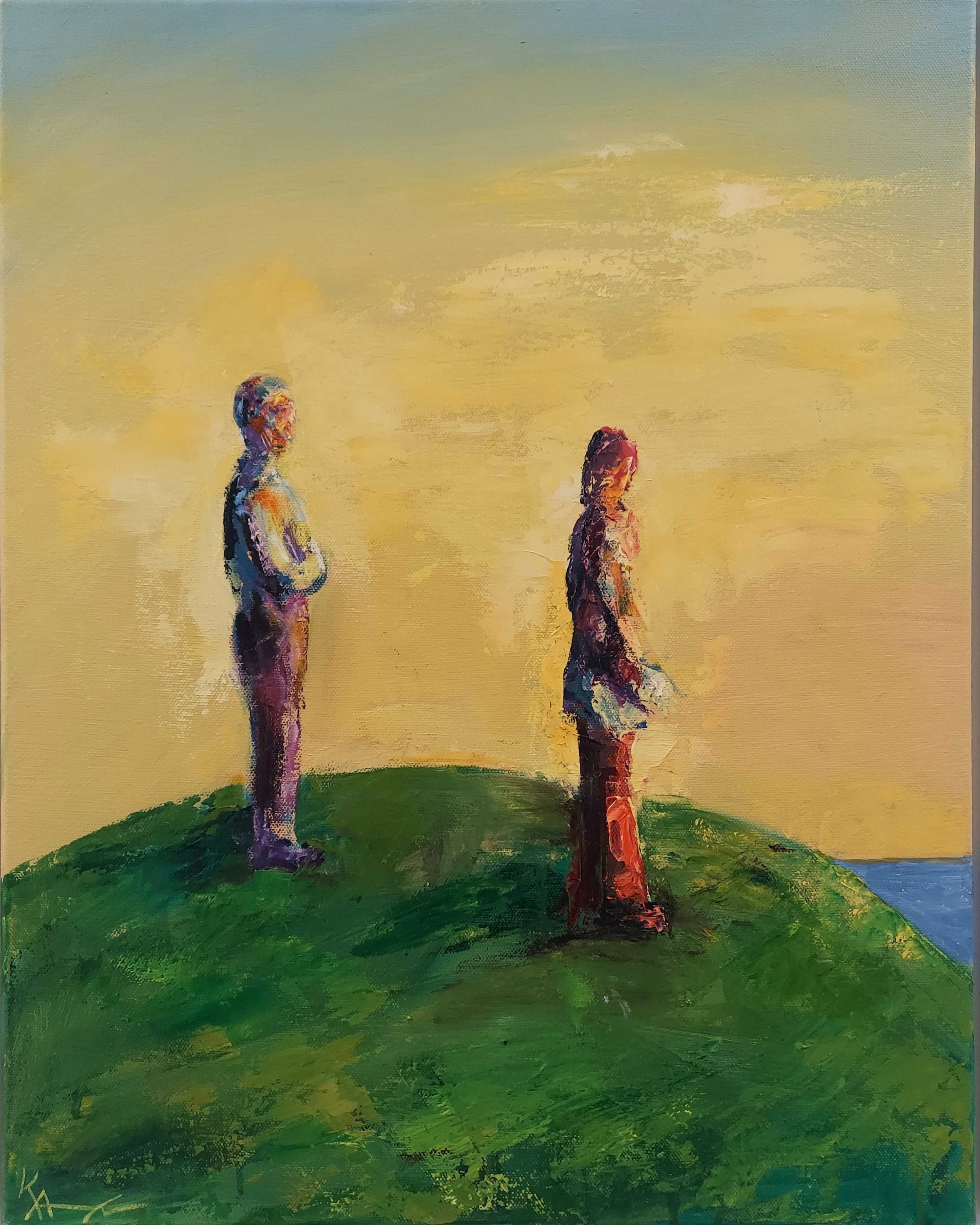 Evening, oil on canvas, 20x16", framed, 2026