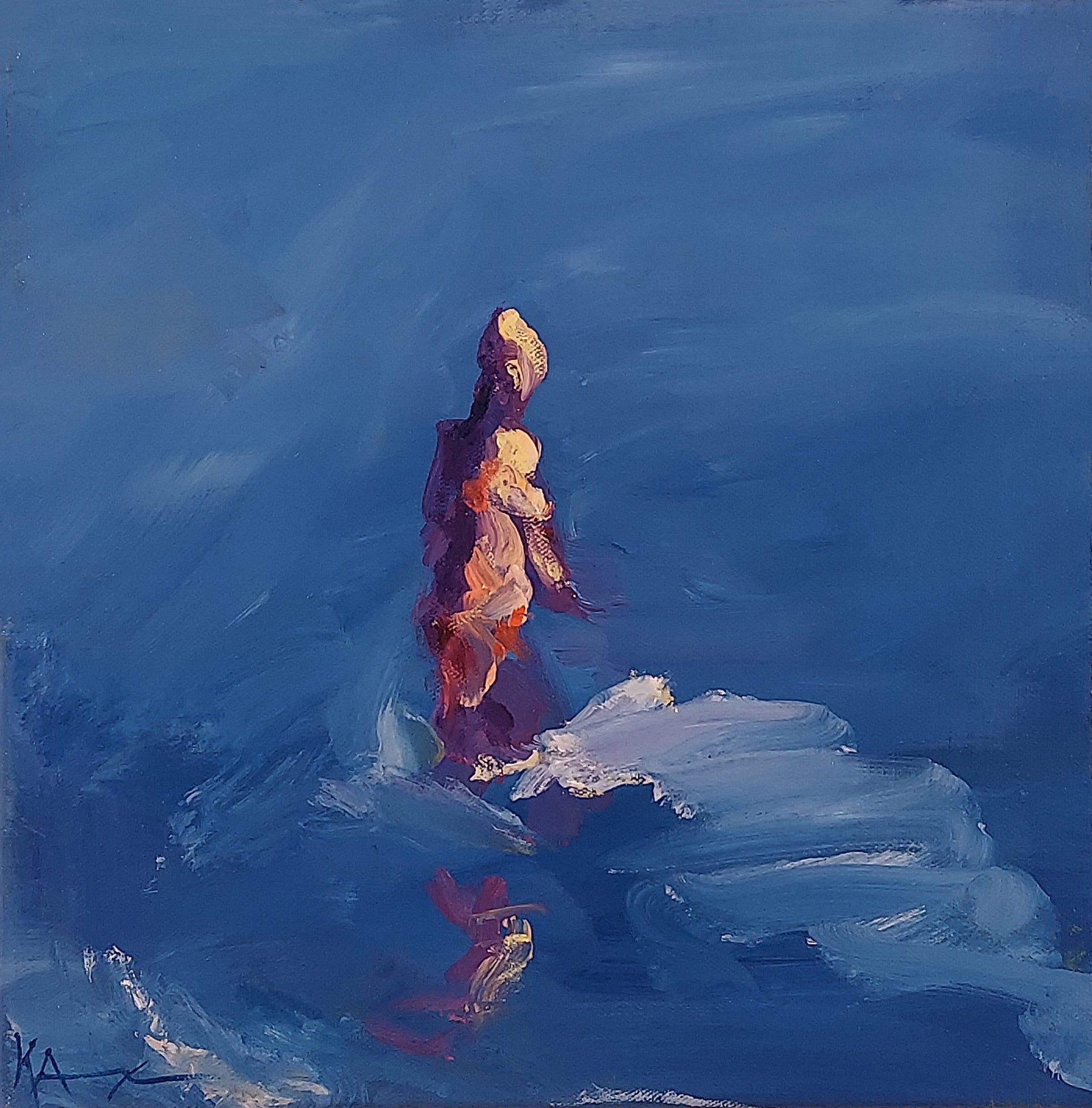 Intuition's Dream, oil on canvas, 12x12", 2025, framed