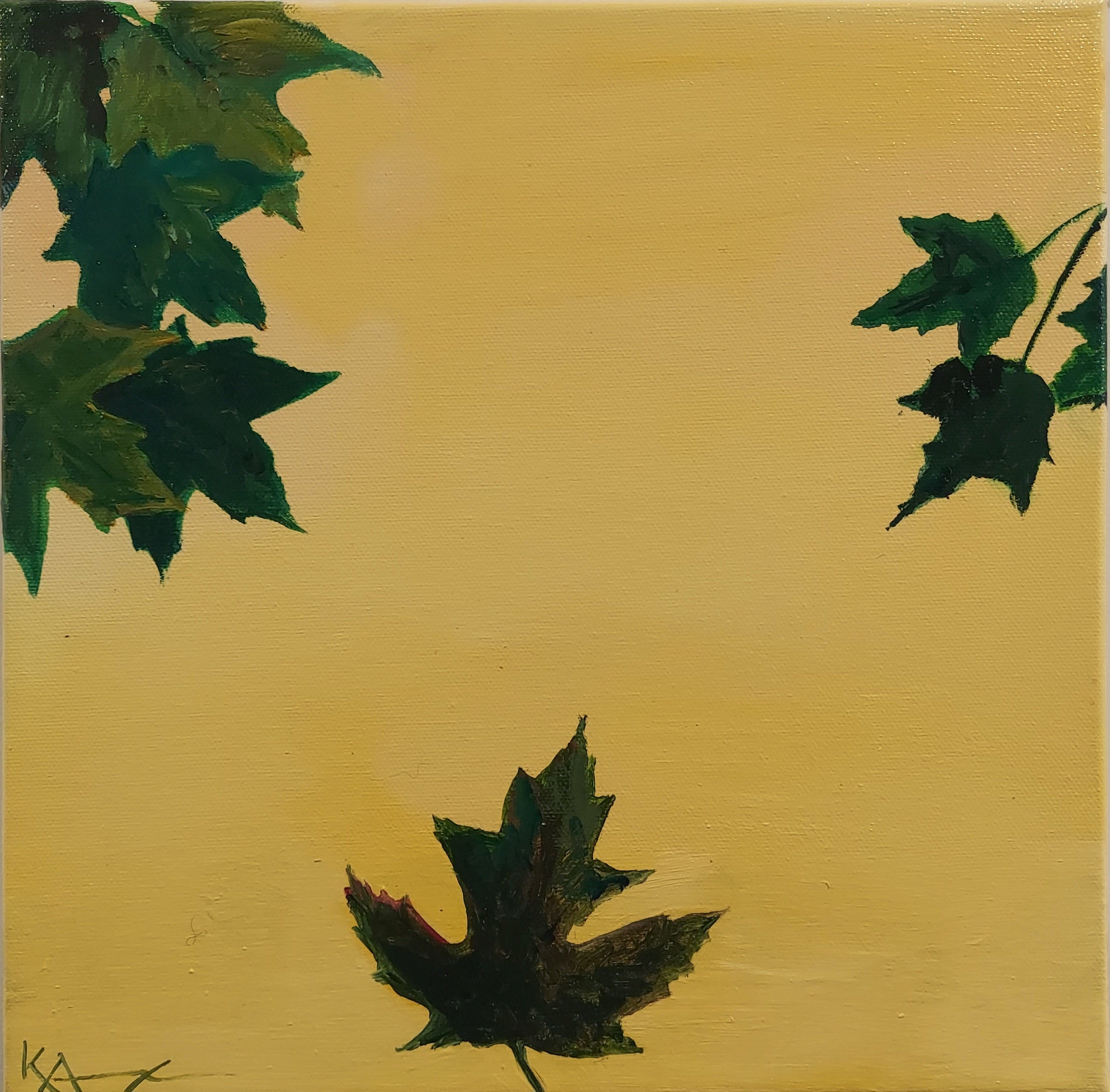 Meeting, Oil, 12x12", Framed