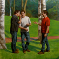 Meeting in the Woods, oil, 42x42", Unframed, 2005