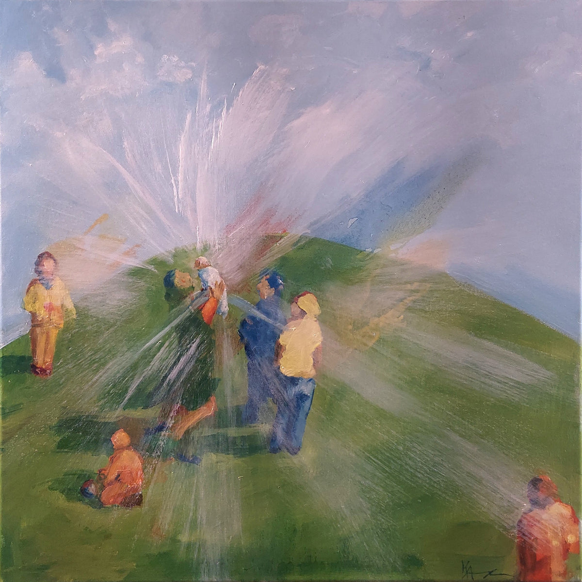 Promise of a New Day, oil on canvas, 24x24, framed, 2026