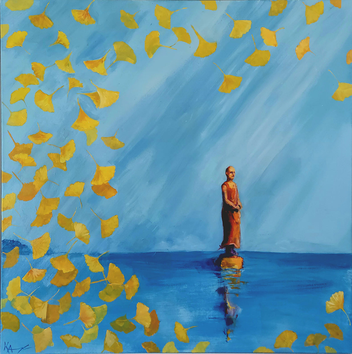 Resilience and Hope, oil on canvas, 36x36", framed, 2026