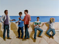 Seaside Discussion, oil, 36x48", 2004, unframed