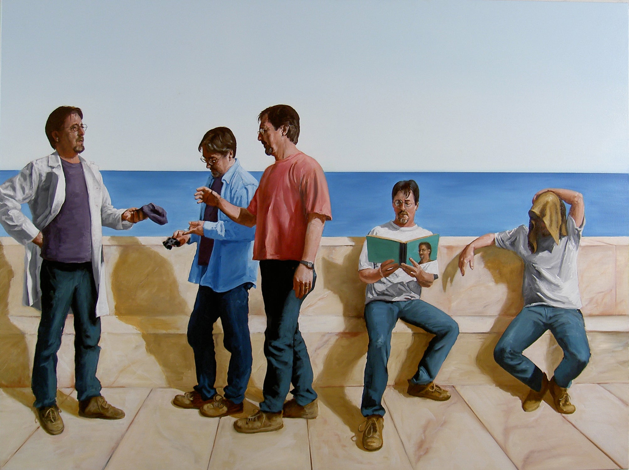 Seaside Discussion, oil, 36x48", 2004, unframed