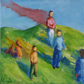 Tai Chi on the Hill, oil on canvas, 12x12", framed, 2026