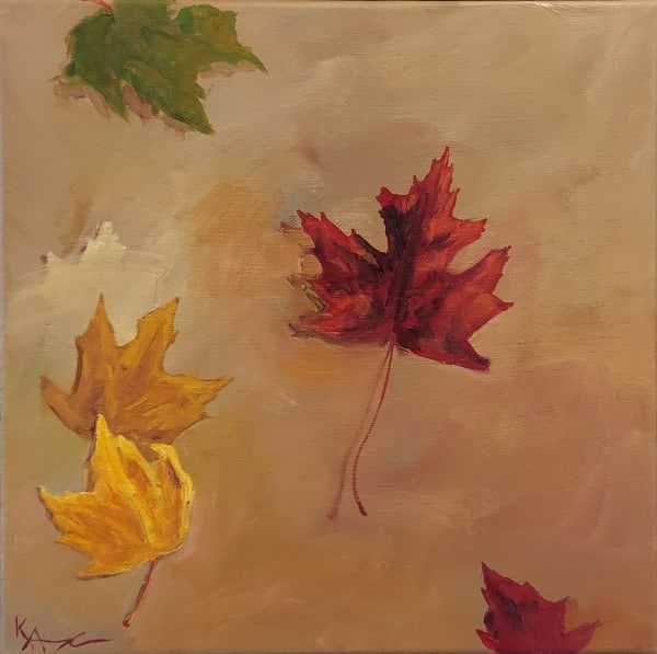 Traces, Oil, 12x12, Framed, 2023